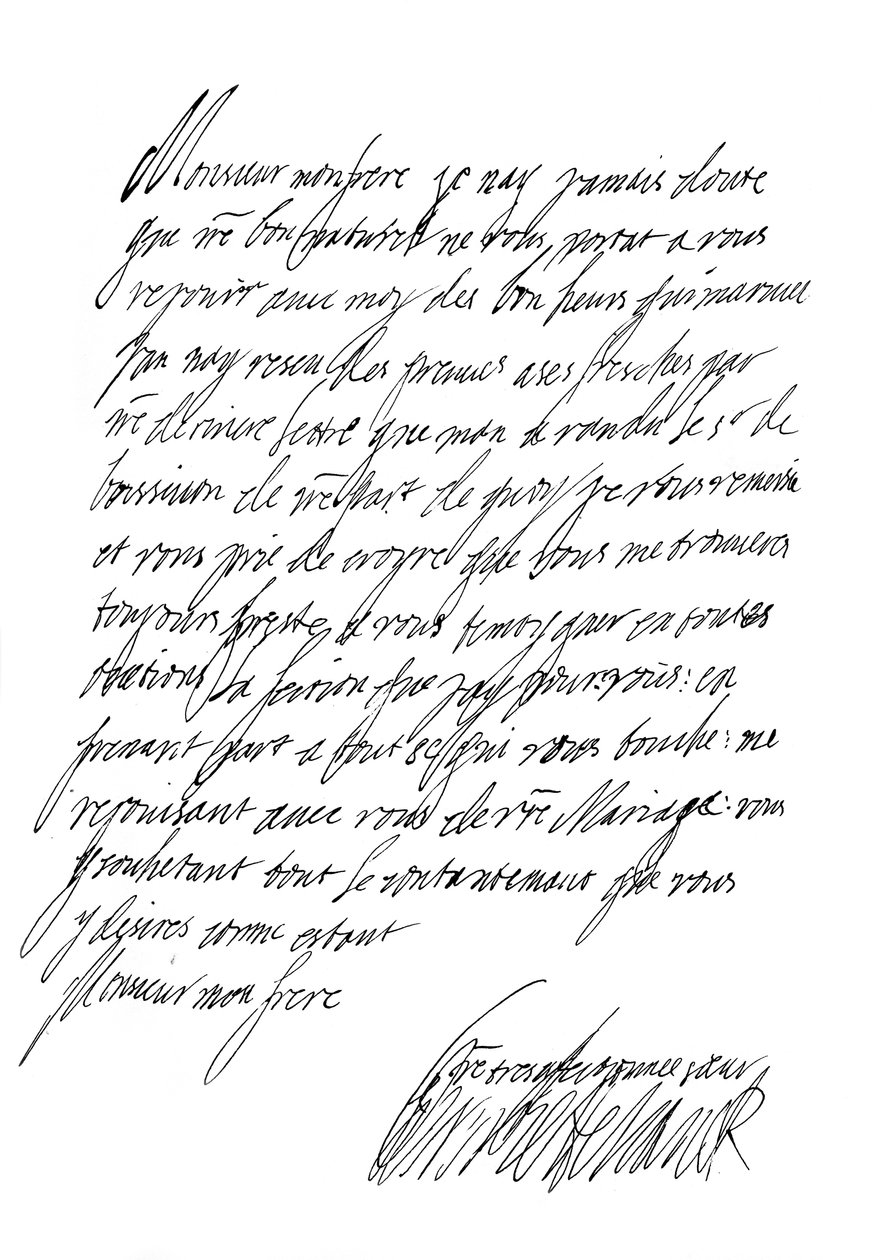 Brief van Henrietta Maria, koningin van Karel I door Frederick George Netherclift