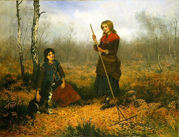 Bladeren verzamelen door Frederick Gerald Kinnaird
