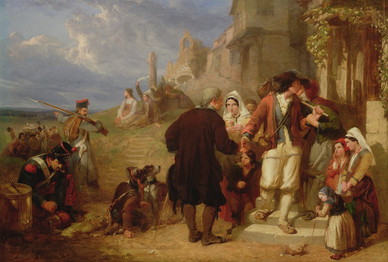 Vertrek van de Bretonse dienstplichtige door Frederick Goodall
