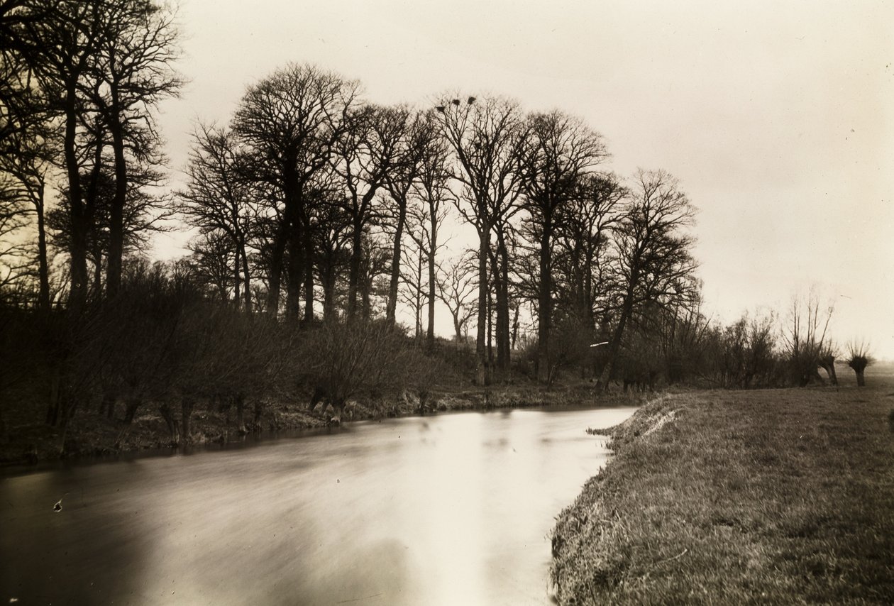 Kelmscott Manot: De Theems bij het landhuis door Frederick Henry Evans