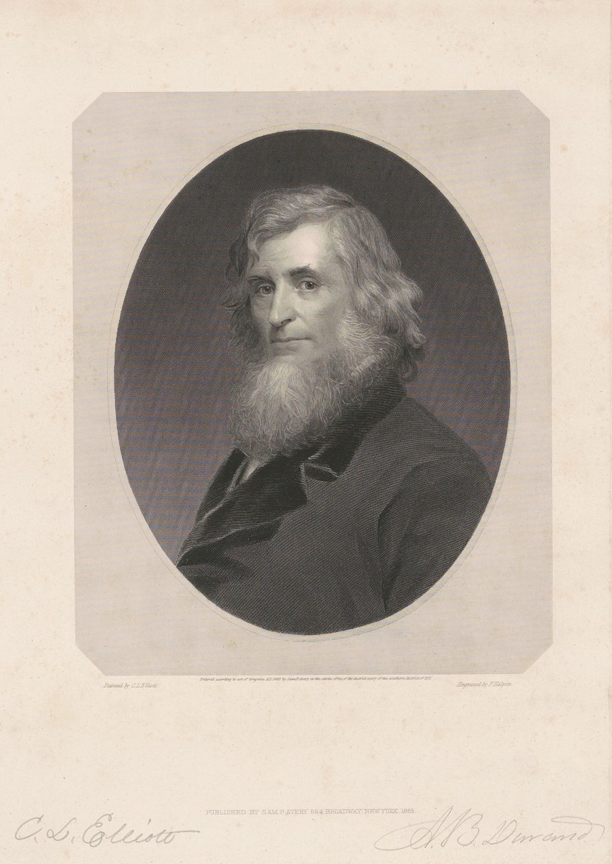 Asher B. Durand door Frederick Halpin, after Charles Loring Elliott