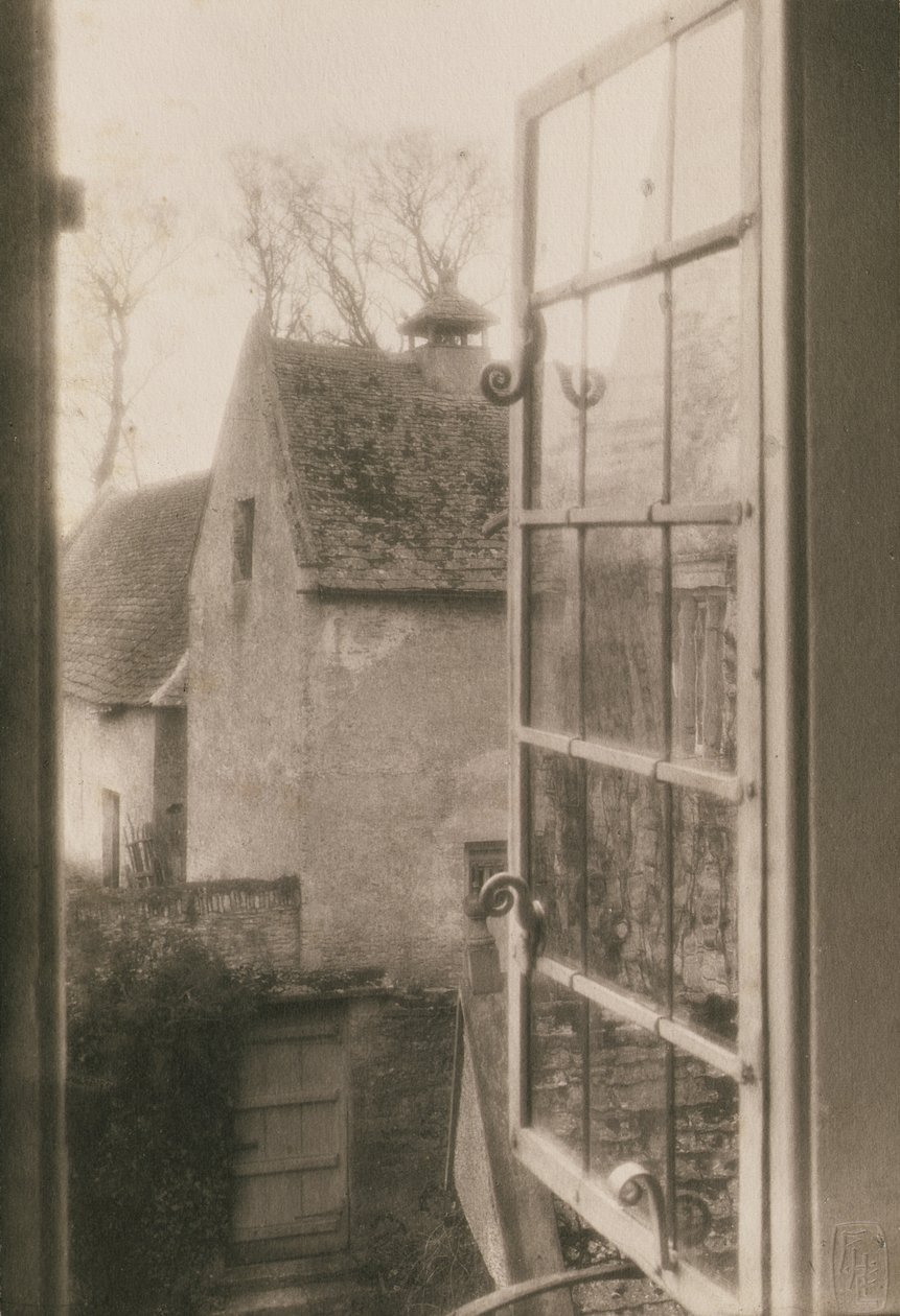 Vanuit een raam in Kelmscott Manor, 1896 door Frederick Henry Evans