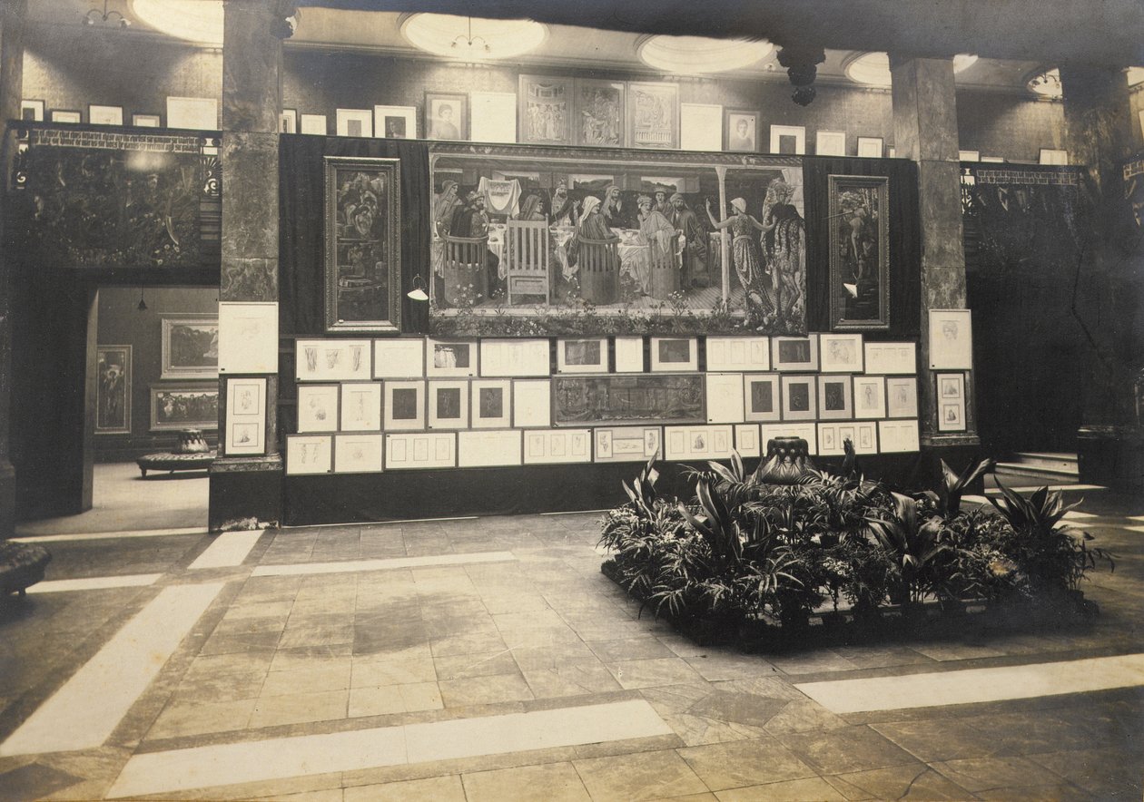 De Edward Burne-Jones Memorial Tentoonstelling in de New Gallery door Frederick Hollyer