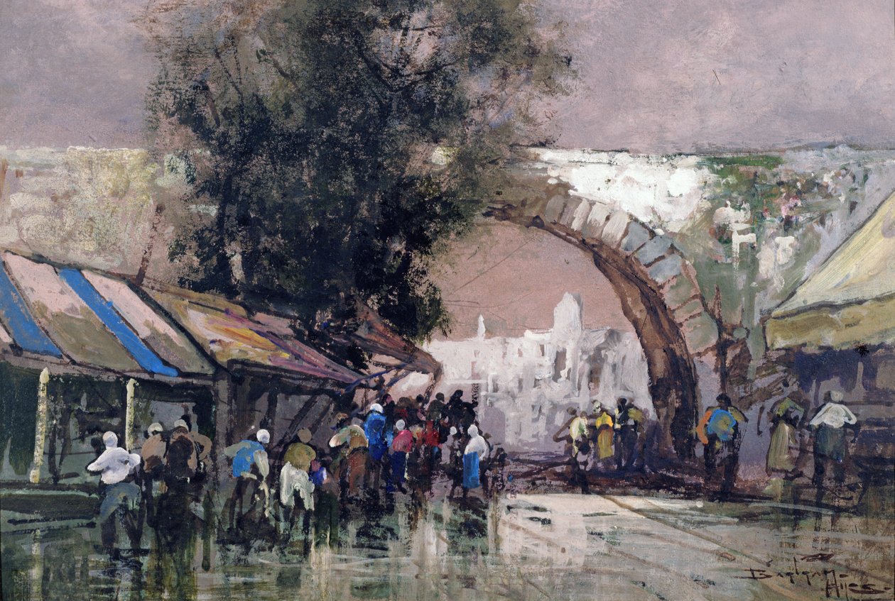 In de drukke oorden van de mens, 1915 door Frederick Johnn Hiles