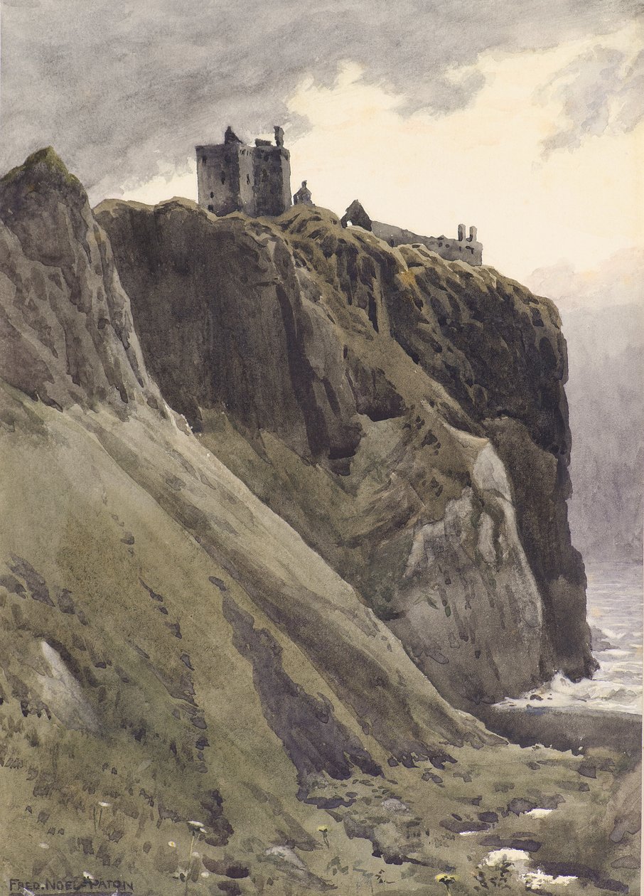 Oud kasteel, Dunottar door Frederick Noel Paton