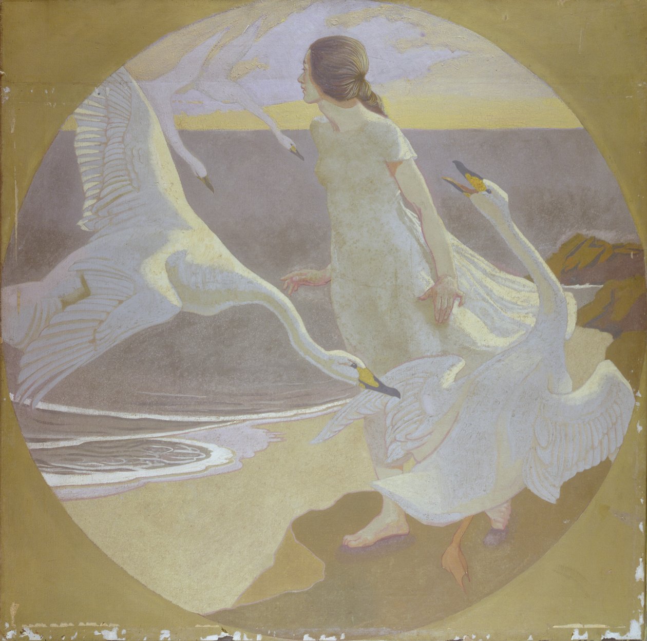 Illustratie uit een sprookje (olieverf op doek) door Frederick Samuel Beaumont