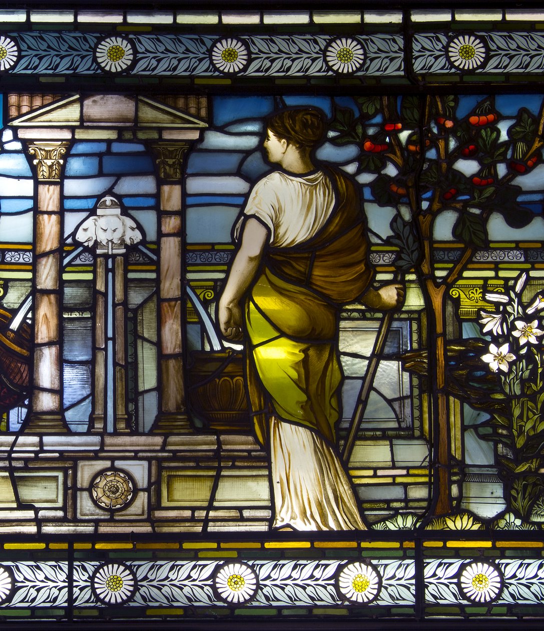Klassieke Maagden in een Tuin door Frederick Vincent Hart