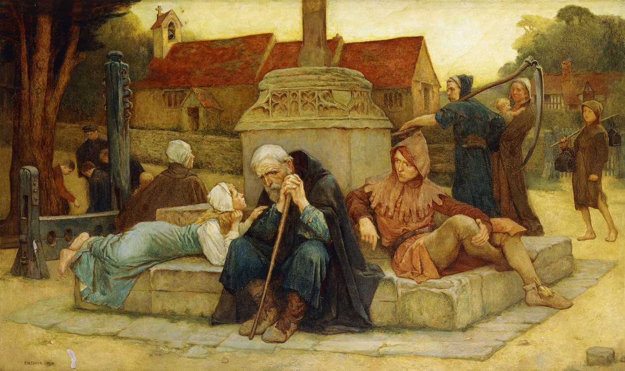 De avondklok luidt de doodsklok van de scheidende dag, 1912 door Frederick William Davis