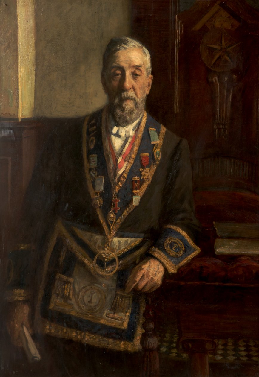 Portret van Henry Lees Hollingworth (Olieverf op doek) door Frederick William Jackson