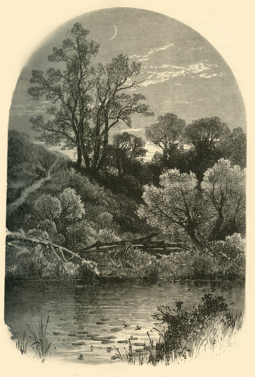 Oevers van de Housatonic, bij Pittsfield, 1874 door Frederick William Quartley