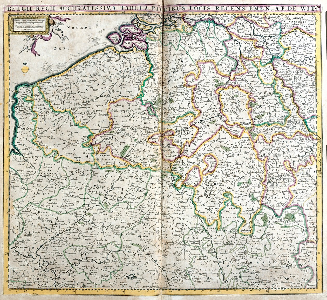 België, Luxemburg, N door Frederick de Wit