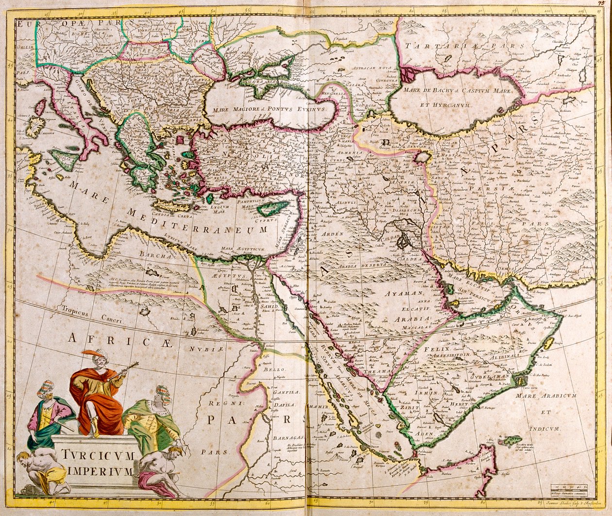 Italië, Balkanschiereiland, Turkije, Libanon, Syrië, Israël, Jordanië, Irak, Arabisch Schiereiland, Iran door Frederick de Wit