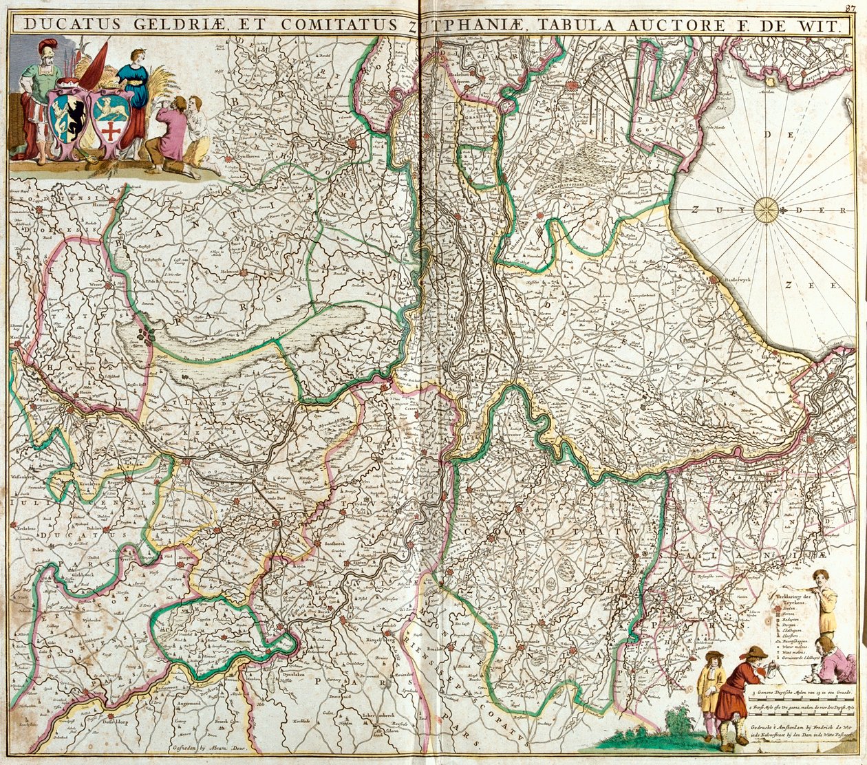 Overijssel, North Holland, Gelderland, North Brabant, Utrecht, Flemish Region, Netherlands, Belgium door Frederick de Wit