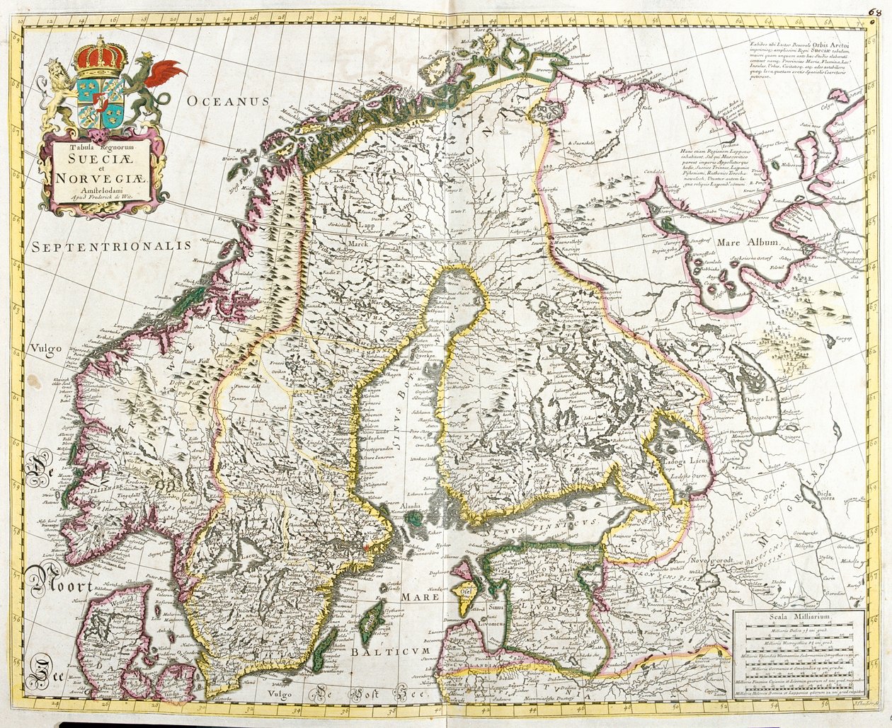 Zweden, Noorwegen, Finland, Estland, het noordwestelijke federale district van Rusland door Frederick de Wit