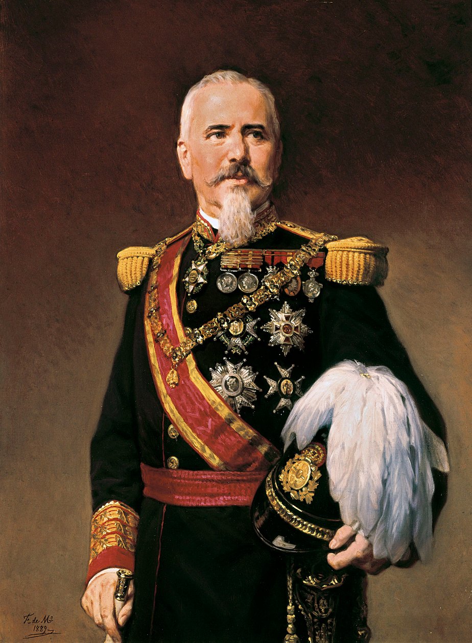 Portret van Arsenio Martinez Campos Anton (1831-1900), Spaanse politicus en militair, c.1880 door Frederico de Madrazo