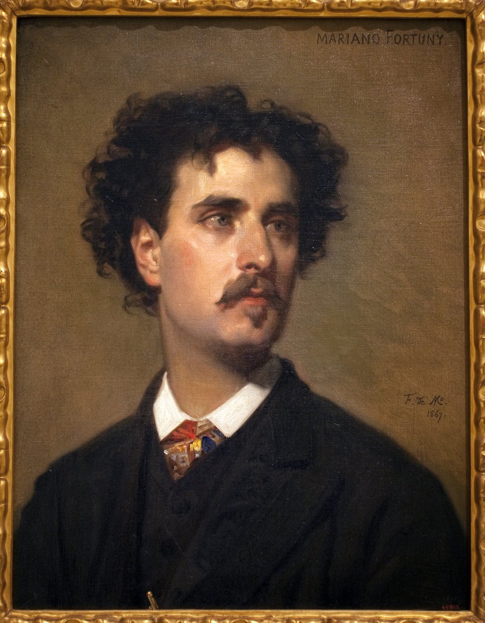 Portret van de schilder Mariano Fortuny y Marsal (1838-1874) door Frederico de Madrazo