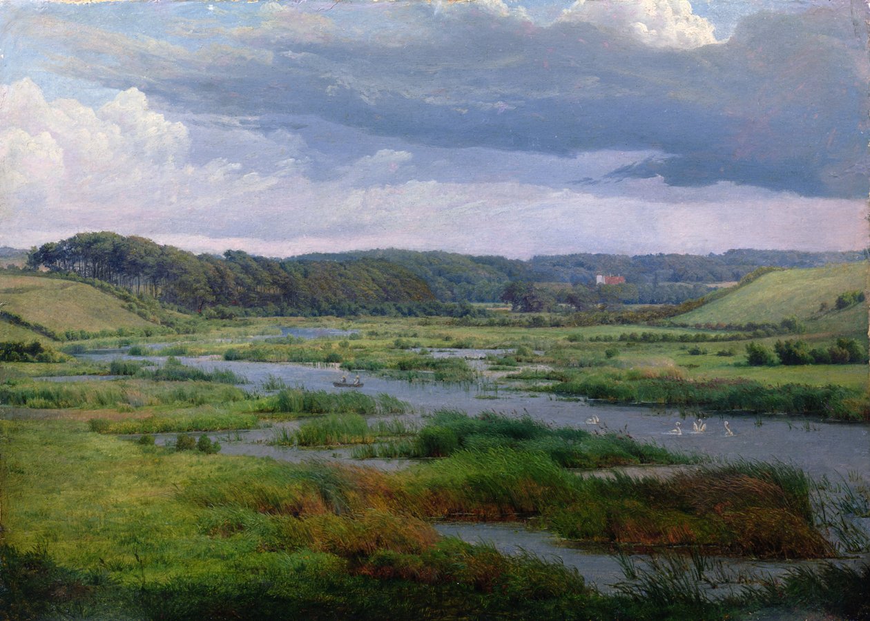 Landschap bij Ribe, Denemarken door Frederik Kiaerskou