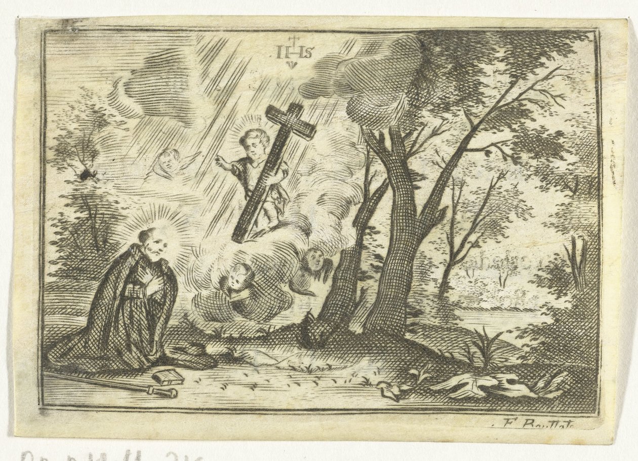 Heilige met visioen van Christus door Frederik Bouttats (I)