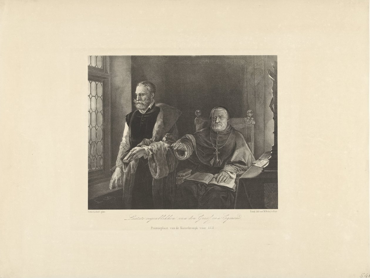 De laatste ogenblikken van Egmond in zijn cel, 1568 door Frederik Hendrik Weissenbruch (possibly)