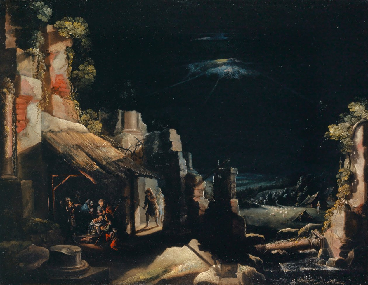 De Aanbidding der Herders door Frederik Valckenborch