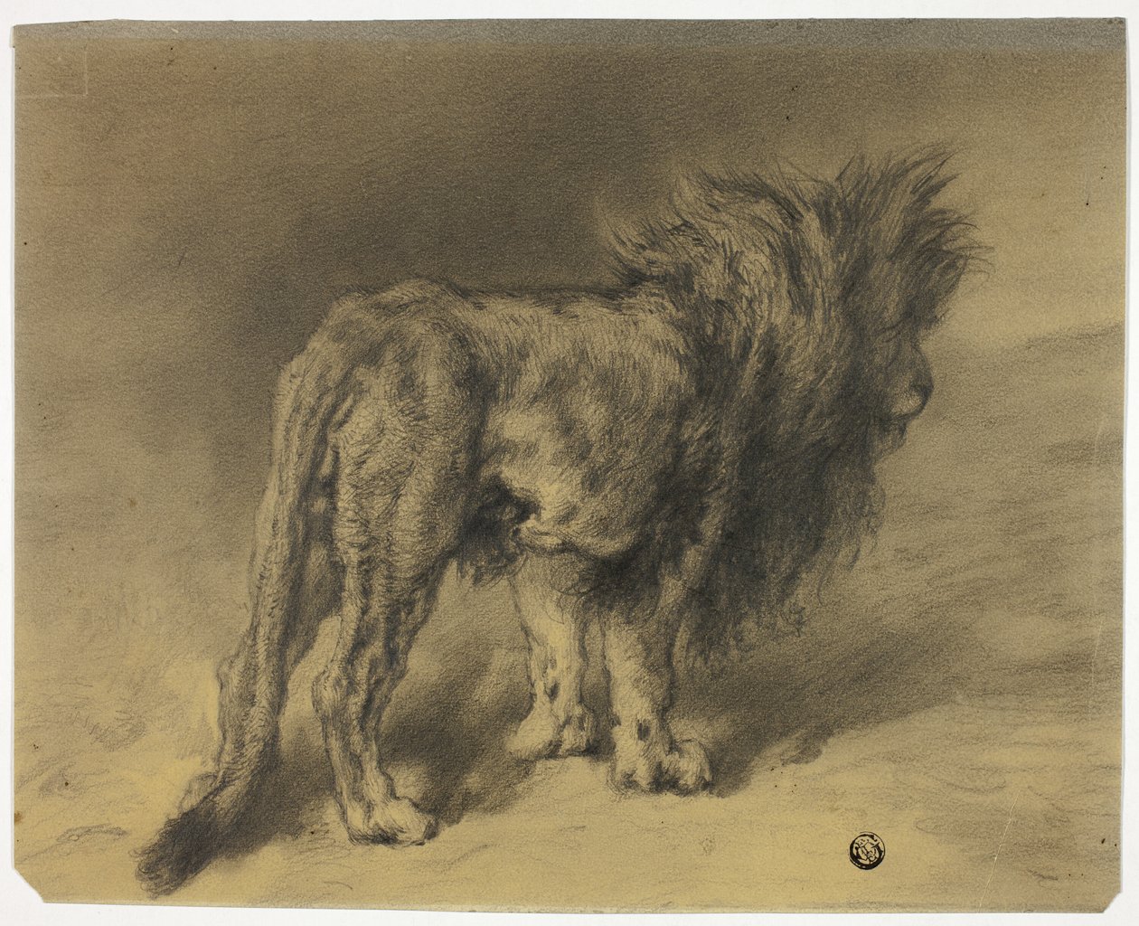 Staande leeuw met ruige manen door Frederik William Zurcher