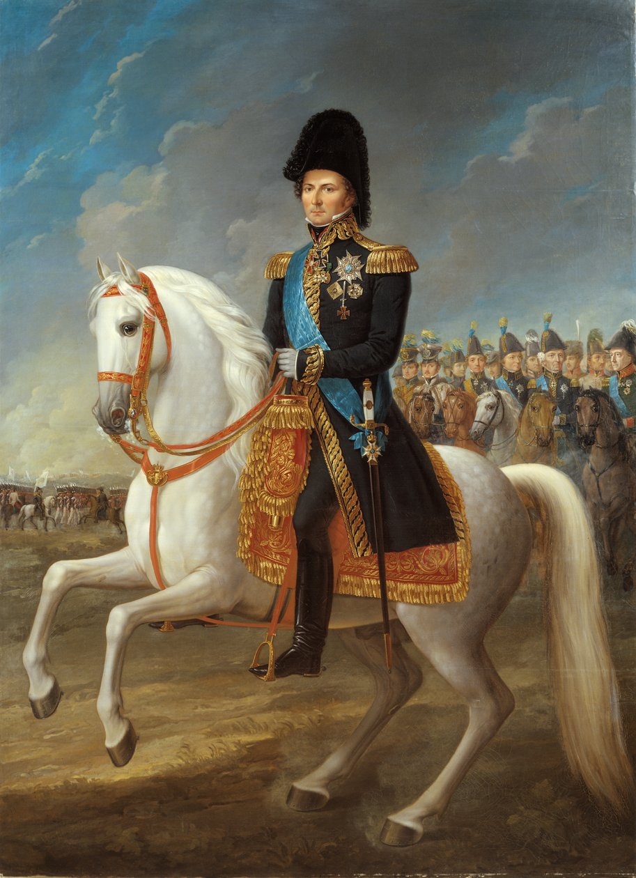 Portret van Jean Baptiste Jules Bernadotte (1763-1844), Maarschalk van Frankrijk, Koning van Zweden en Noorwegen door Fredric Westin