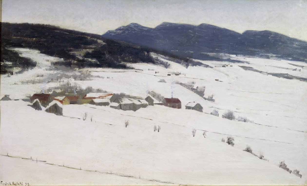 Winterlandschap door Fredrik Kolstoe