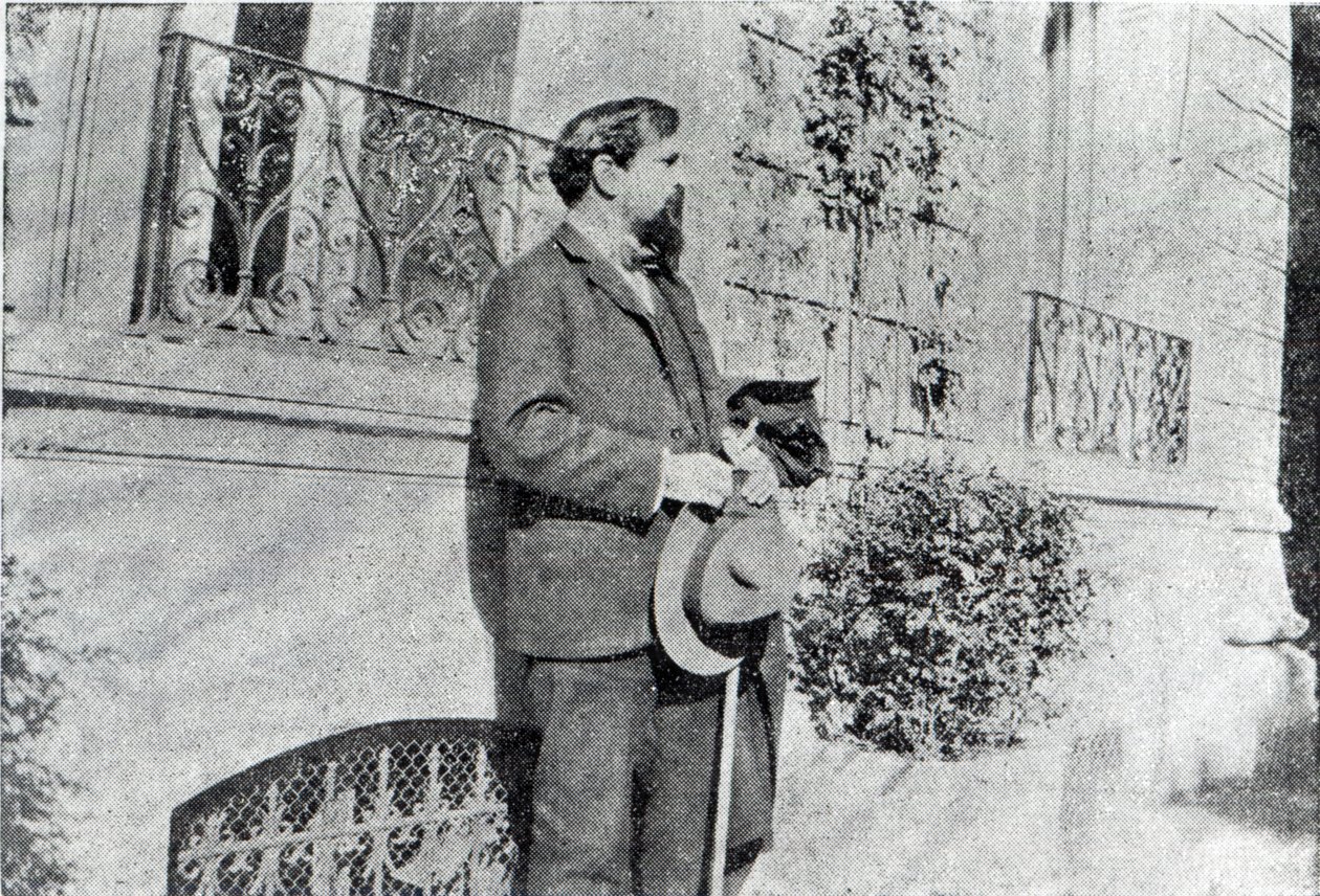 Claude Debussy in zijn tuin door French Photographer