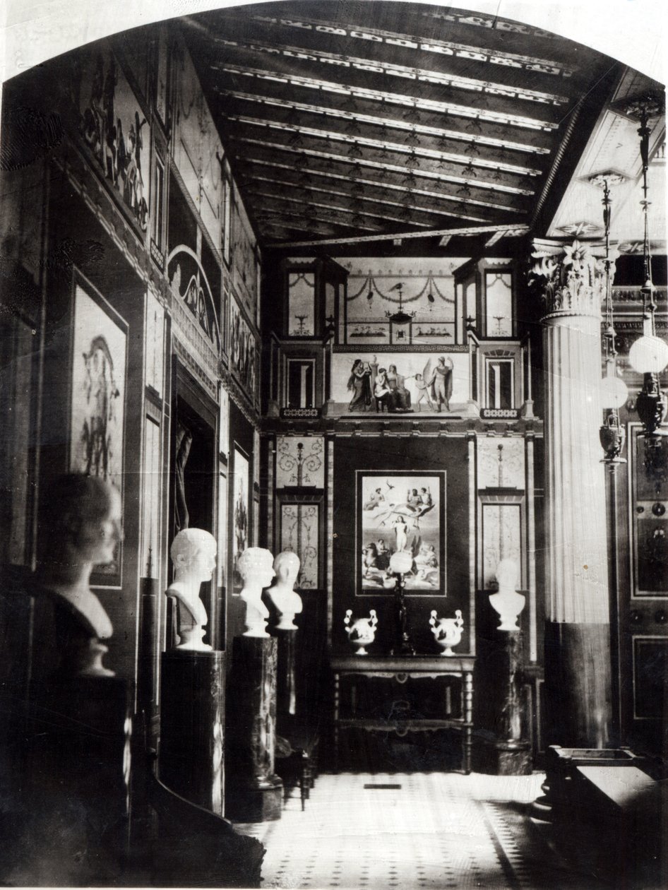Interieur van het Palais Pompeian van Prins Napoleon door French Photographer