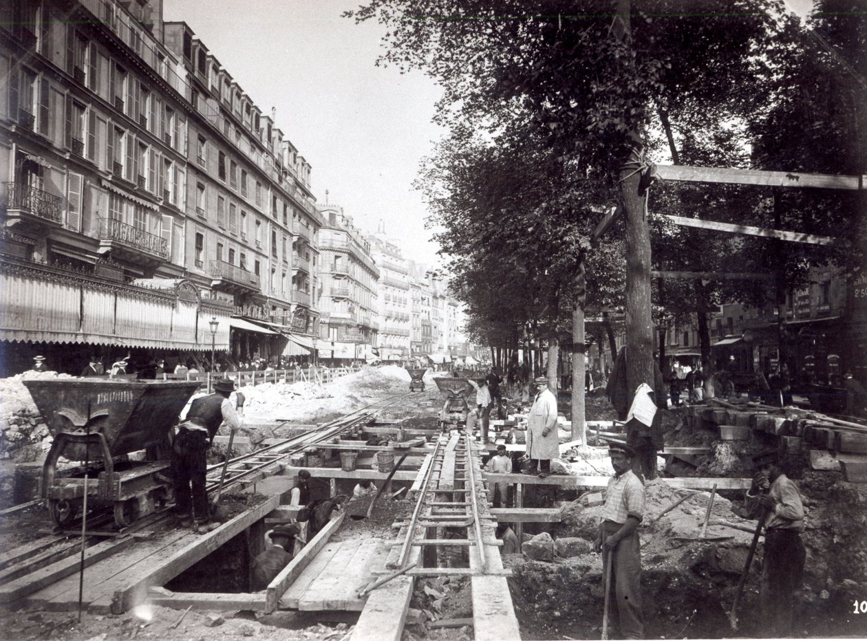Aanleg van het Station St Paul op Lijn 1 van de Parijse Metro, 1903 door French Photographer