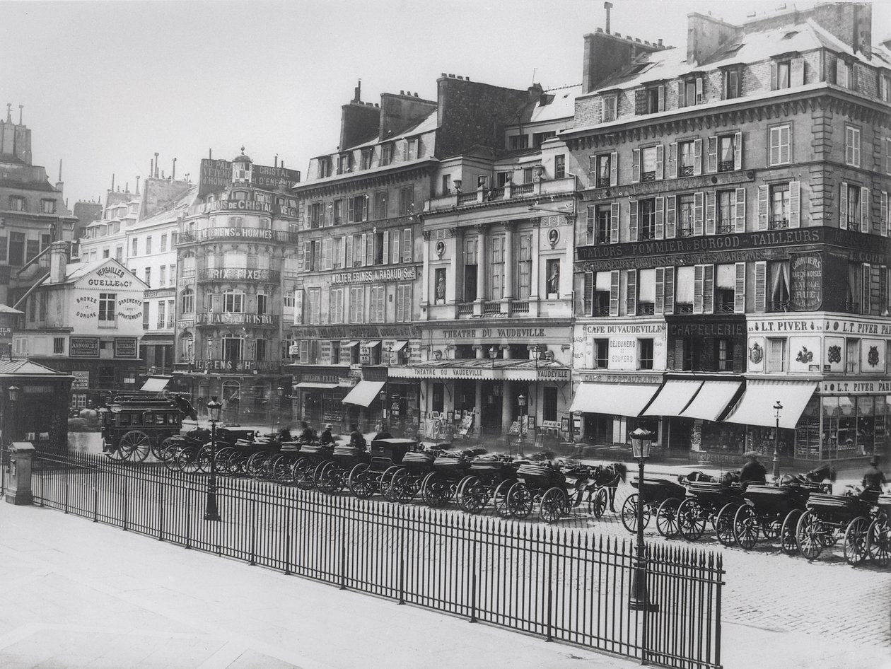 Place de la Bourse, Parijs, ca. 1860-70 door French Photographer