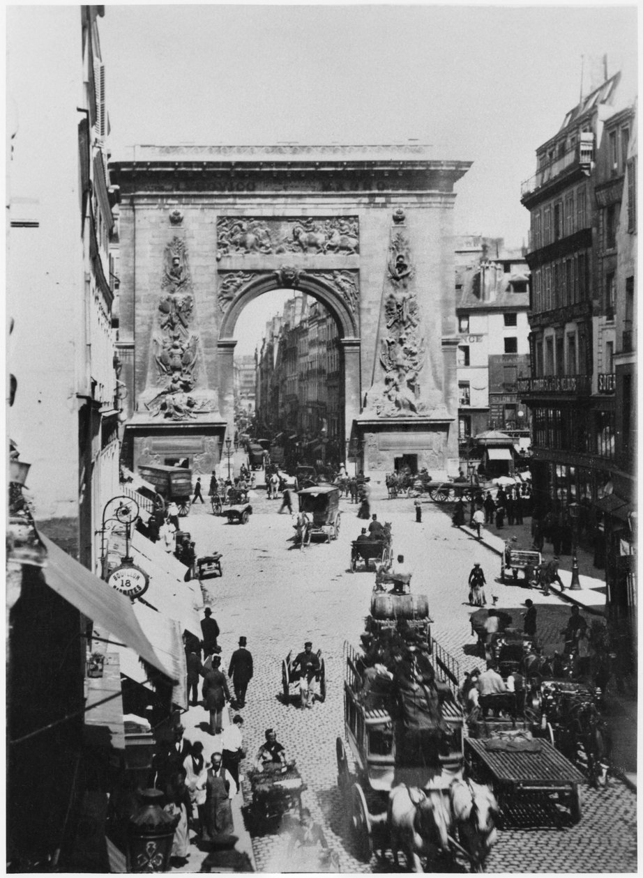 Porte Saint-Denis, Parijs, ca. 1880 door French Photographer