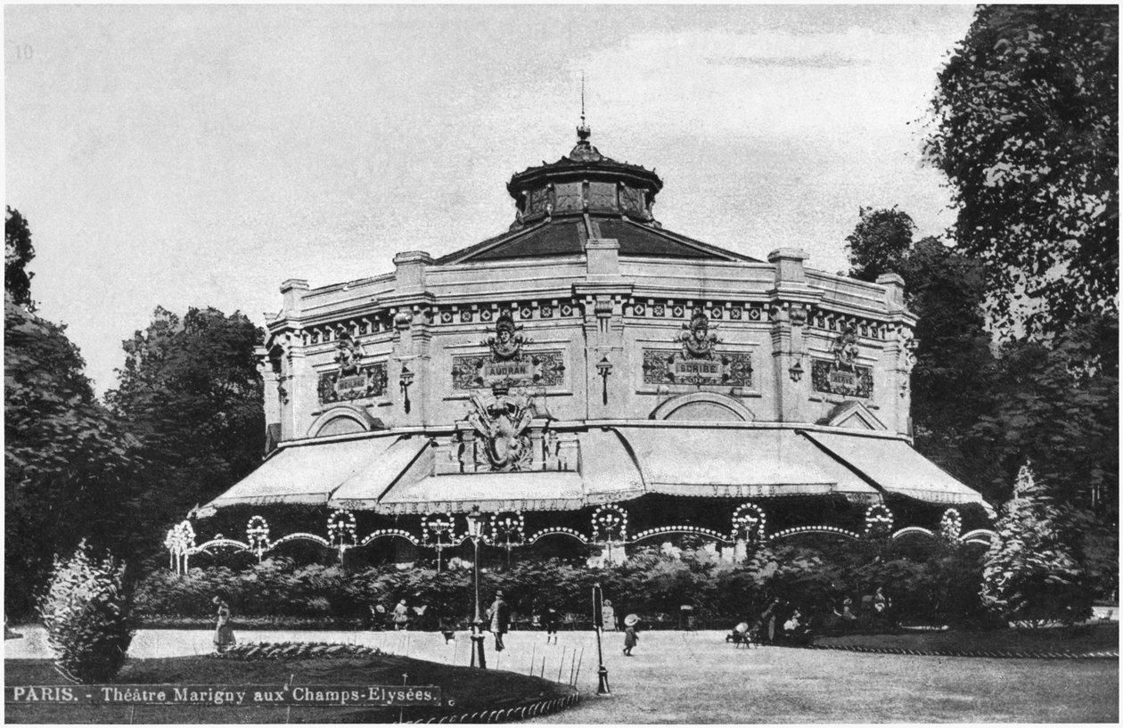 Ansichtkaart van Marigny Theatre, Champs-Elysees, Parijs, voor 1914 door French Photographer