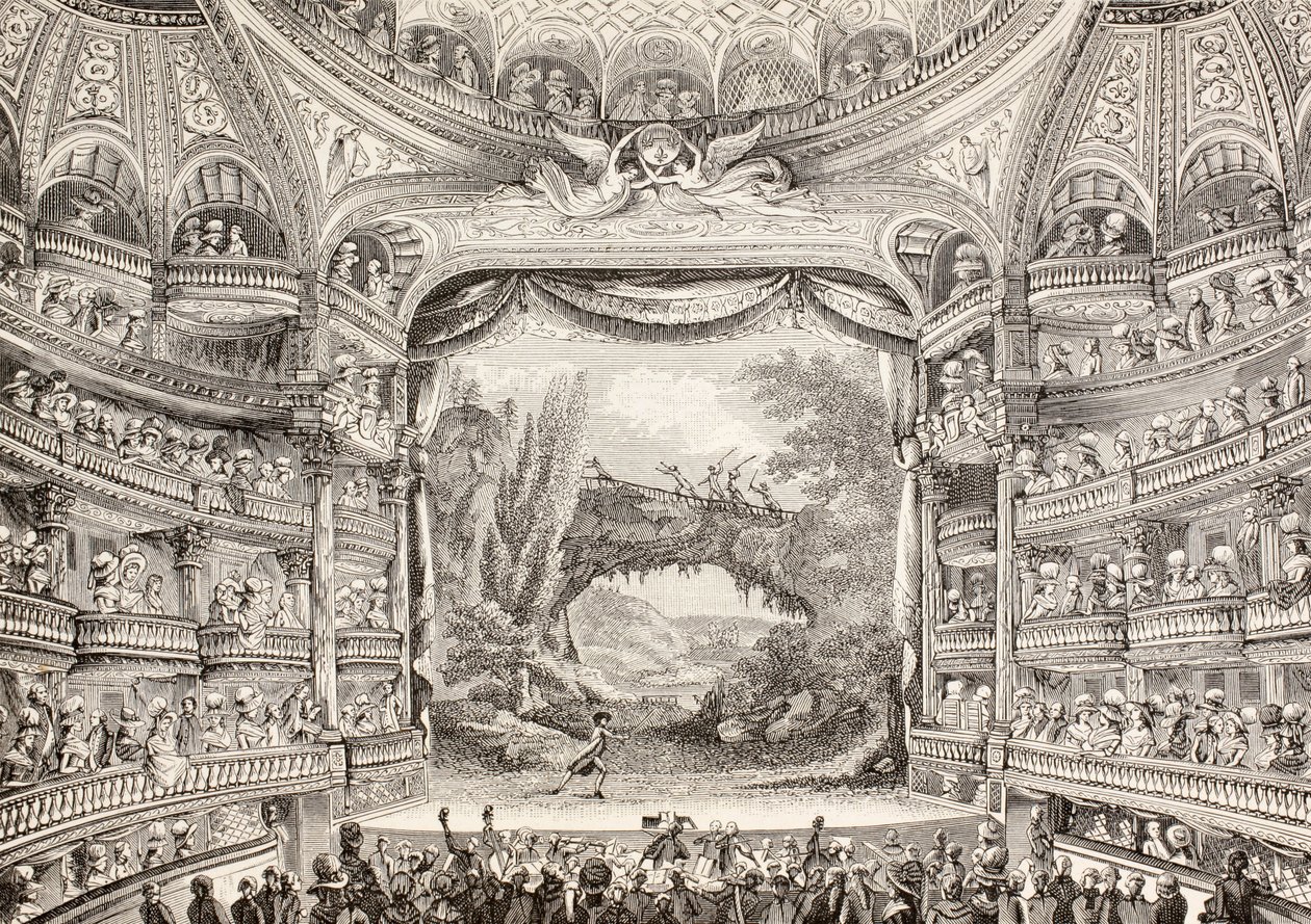 Een voorstelling in het Theatre des Varietes-Amusantes, 1875 door French School