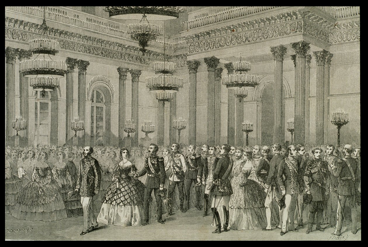 Een Bal in Sint-Petersburg in de jaren 1860 door French School