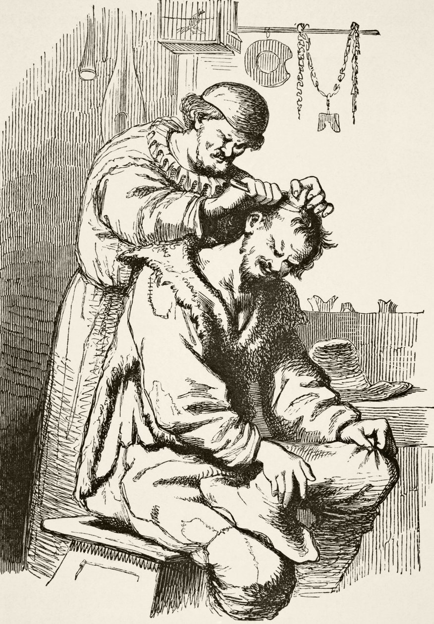 Een dokter voert een operatie uit, uit 