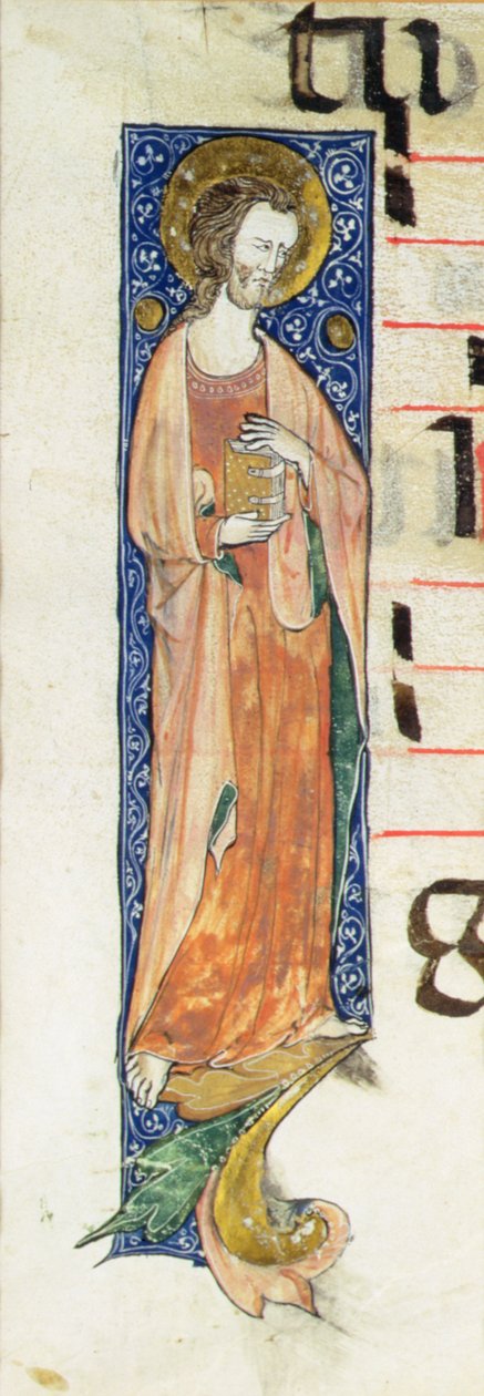 Een apostel die een boek vasthoudt, ca. 1320 door French School