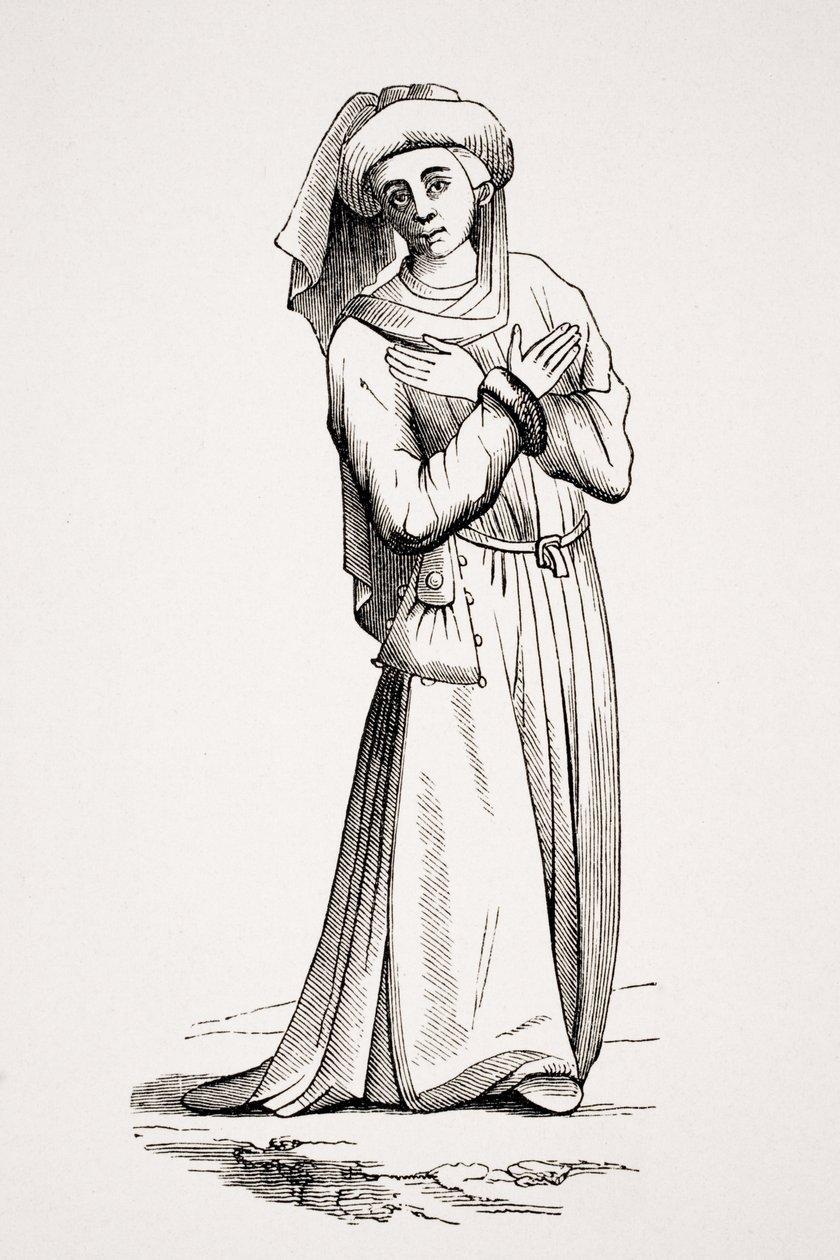 Advocaat, naar een tekening in een 15e-eeuws manuscript, uit 