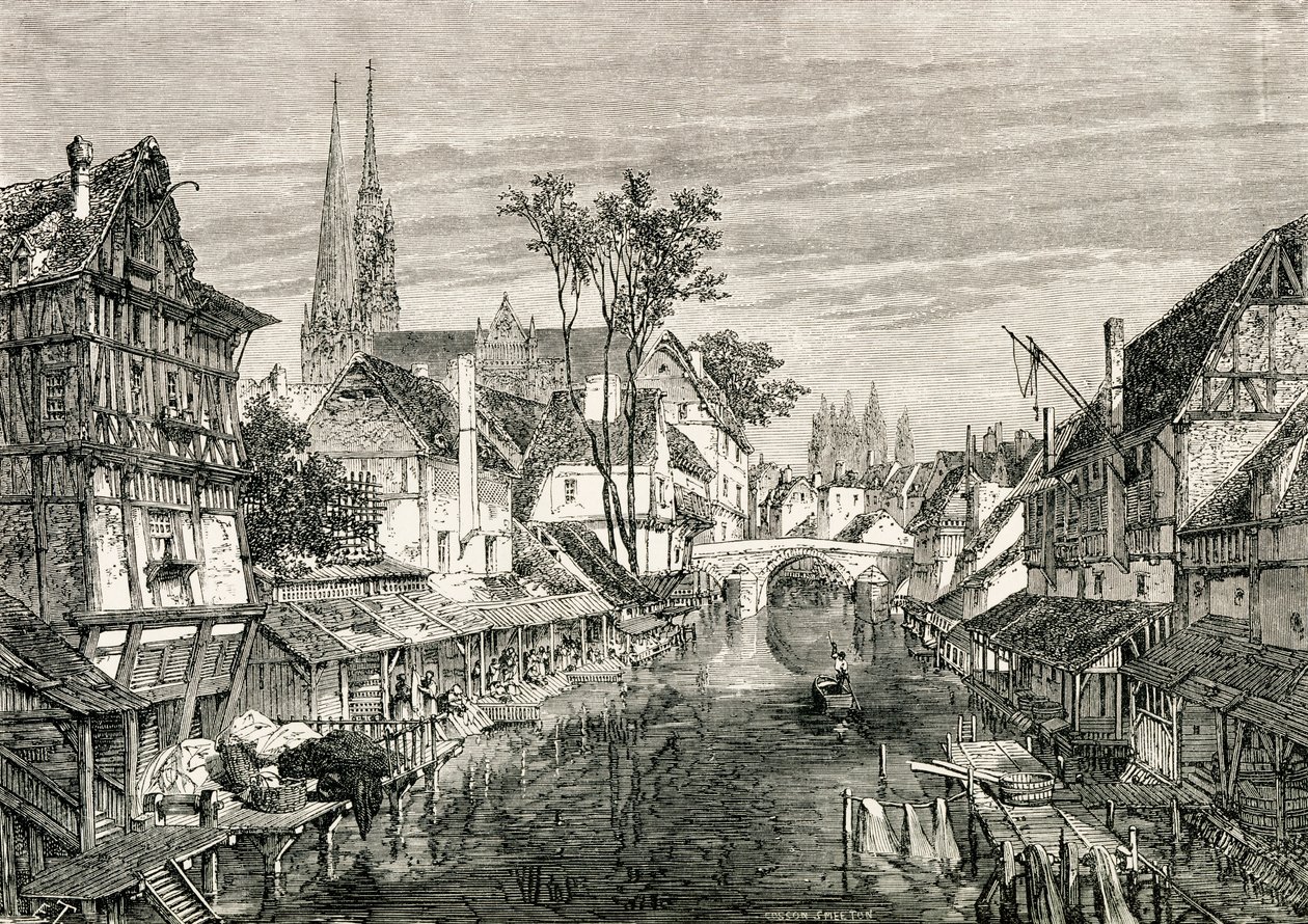 Chartres, Frankrijk, in de 19e eeuw, uit 