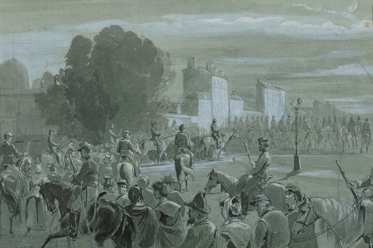 Communard Gevangenen Begeleid naar Versailles, 1871 door French School