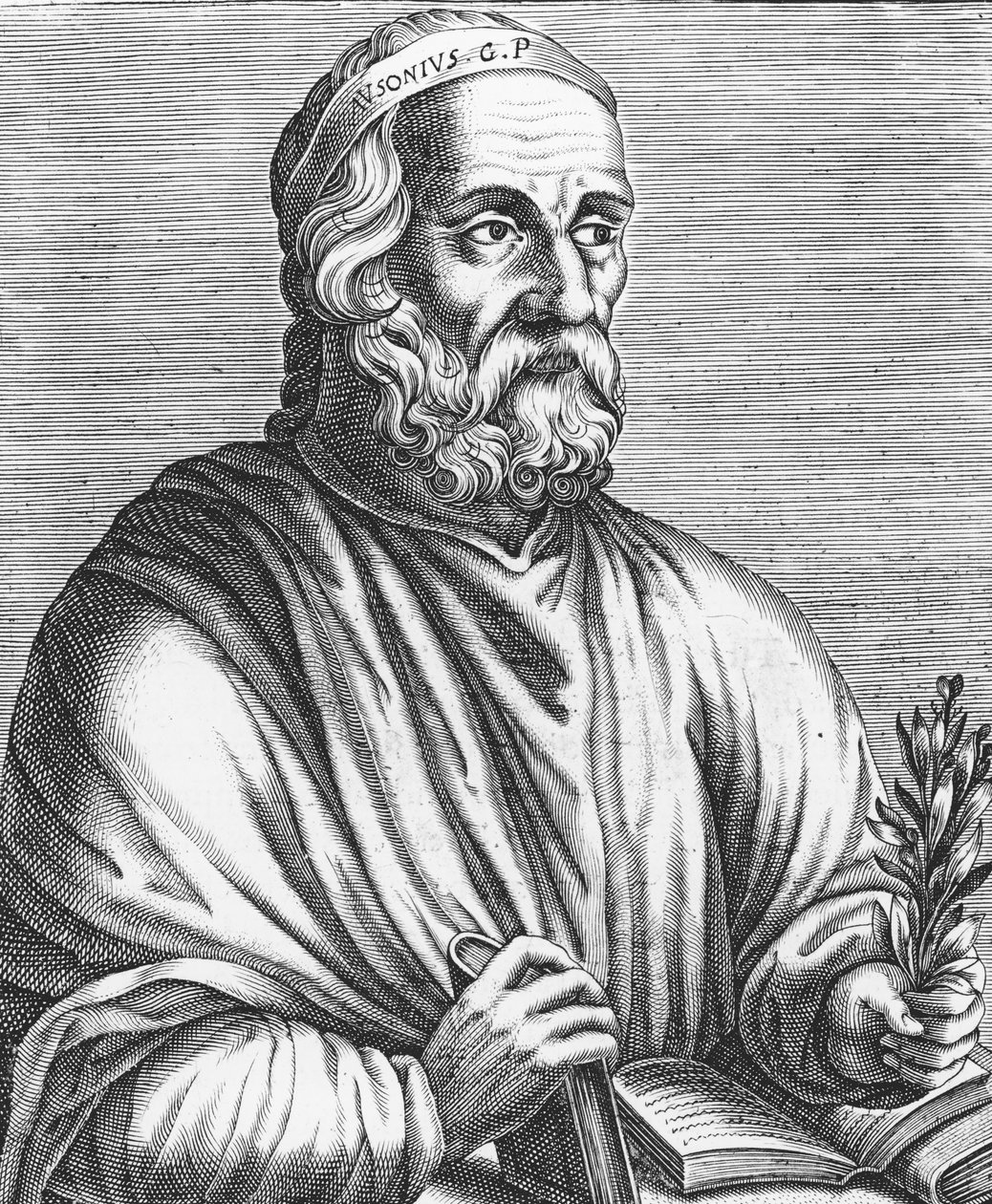 Decimus Maximus Ausonius (c.310-395) 1584 door French School