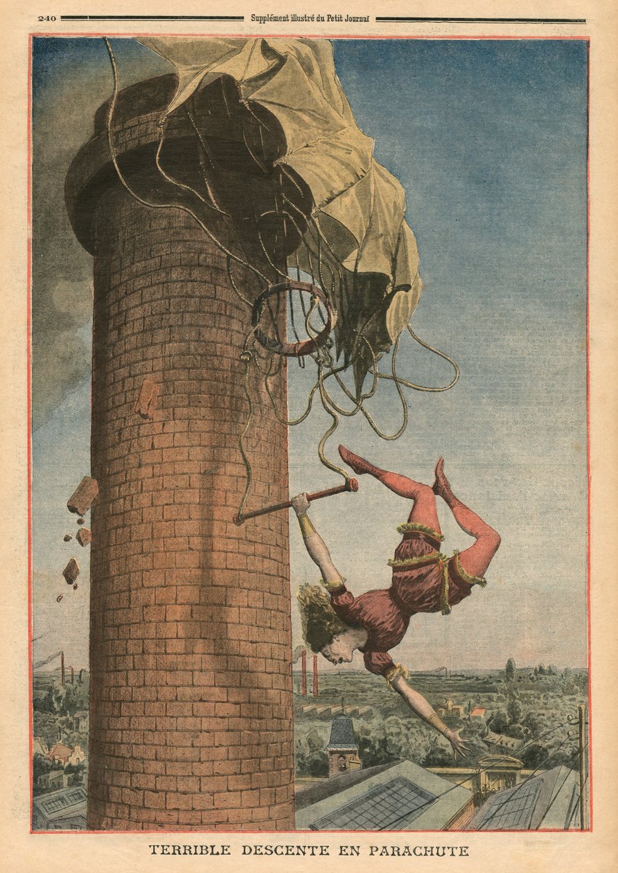 Vreselijke parachutesprong, Viola Spencer, illustratie uit 