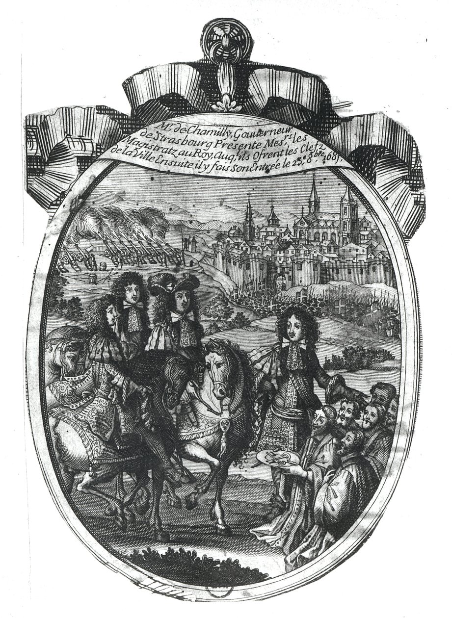 Intocht van koning Lodewijk XIV in Straatsburg, 25 oktober 1681 door French School
