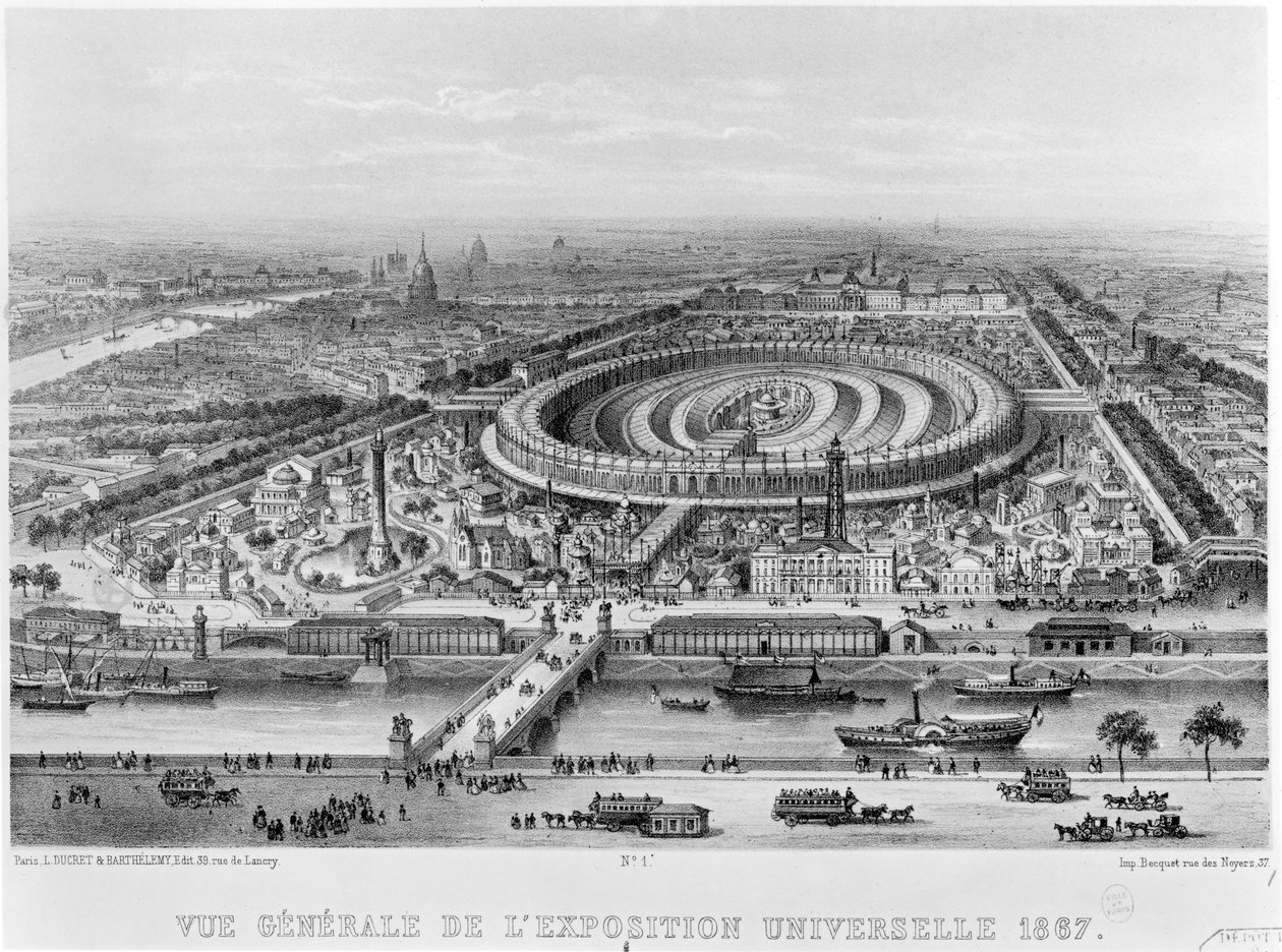 Algemeen overzicht van de Exposition Universelle, Parijs in 1867 door French School