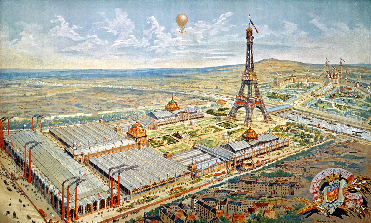 Algemeen overzicht van de Wereldtentoonstelling, Parijs, 1889 door French School