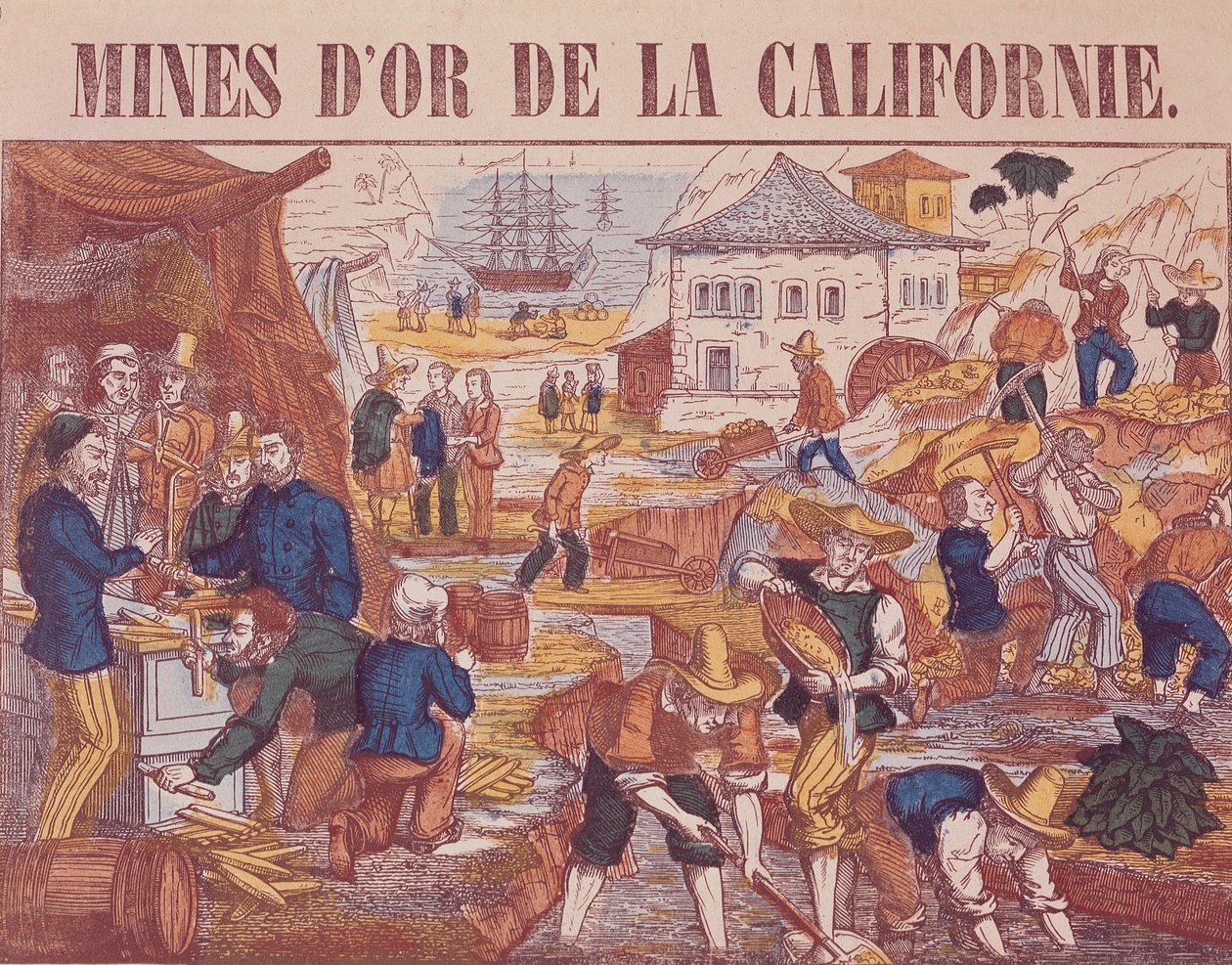 Goudmijnen van Californië door French School