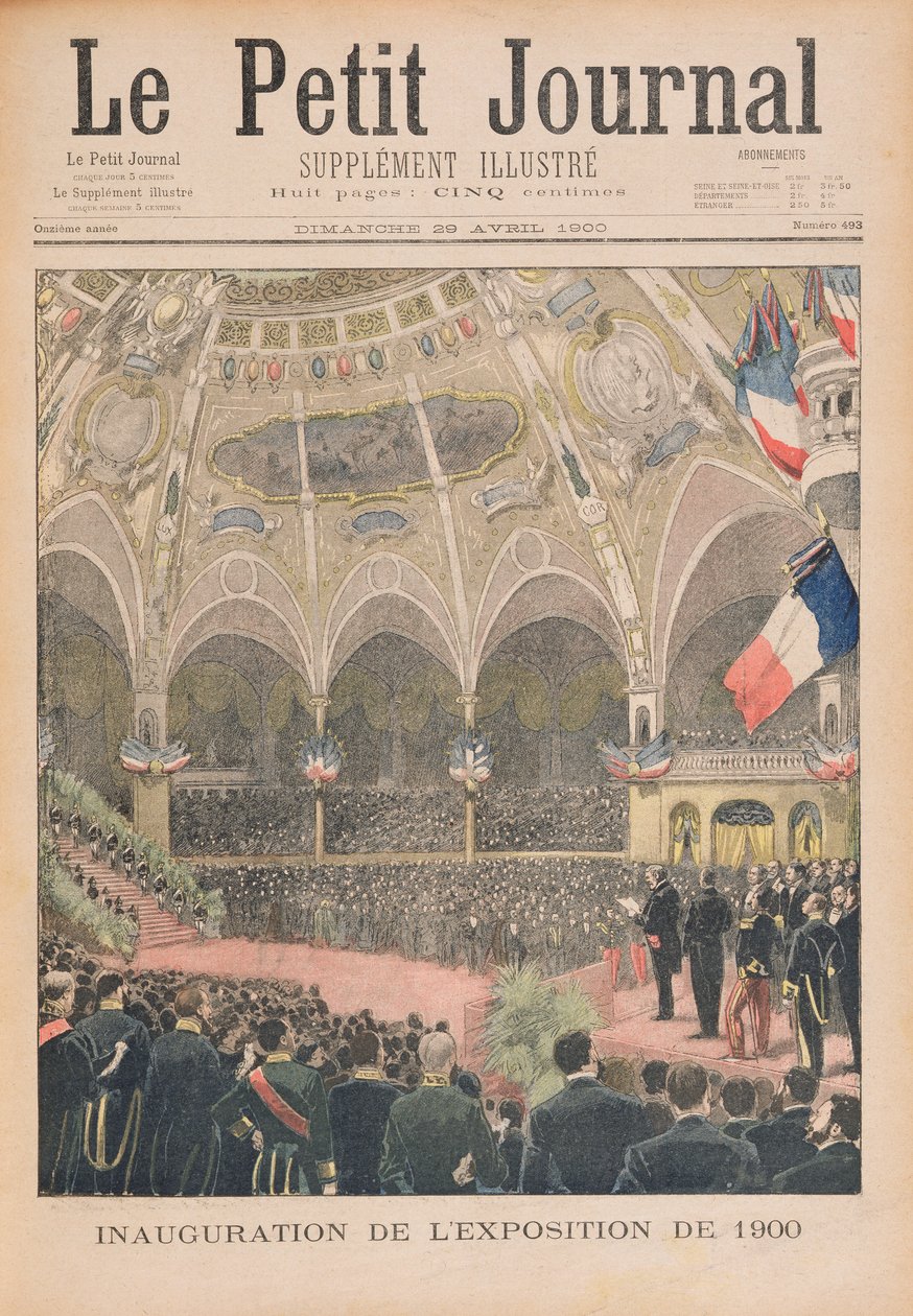 Inhuldiging van de Wereldtentoonstelling van 1900, Parijs, illustratie uit 