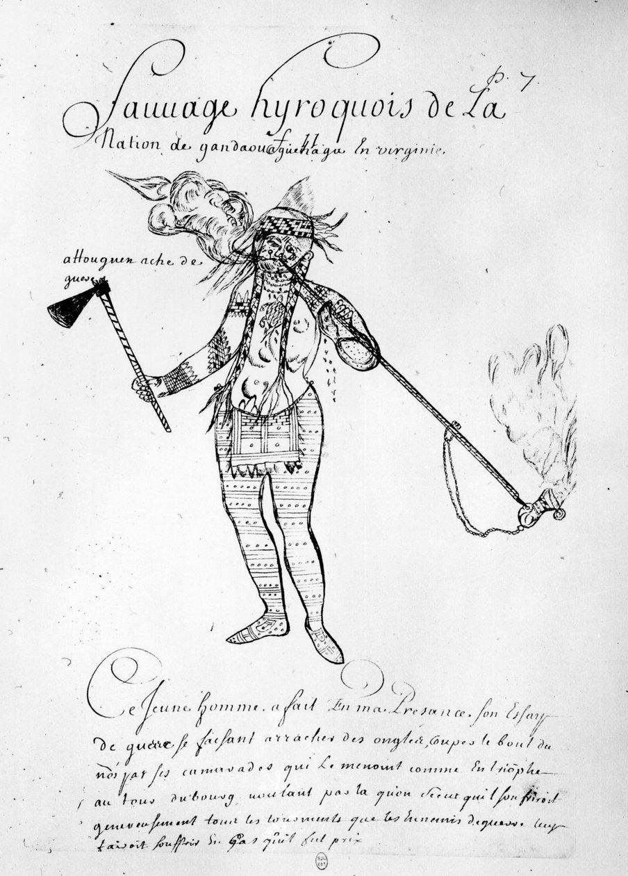Iroquois Indiaan van Canada, uit 