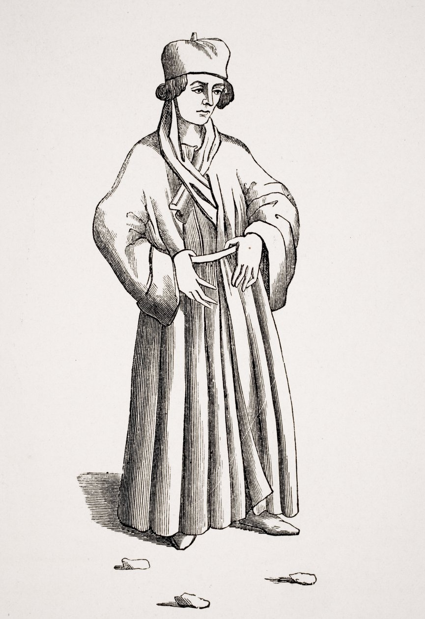 Rechter, naar een tekening in een 15e-eeuws manuscript, uit 