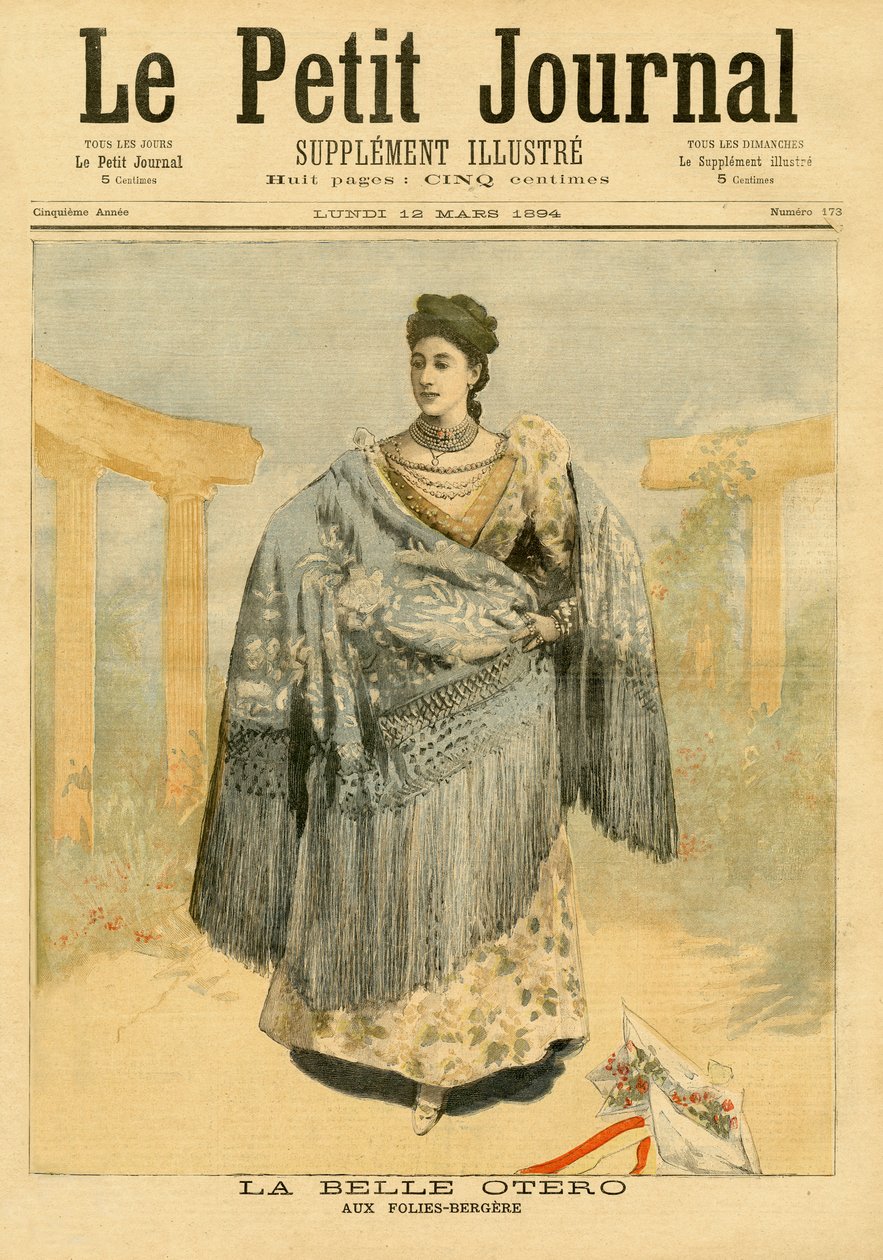 La Belle Otero (1868-1965) in de Folies-Bergère, uit 
